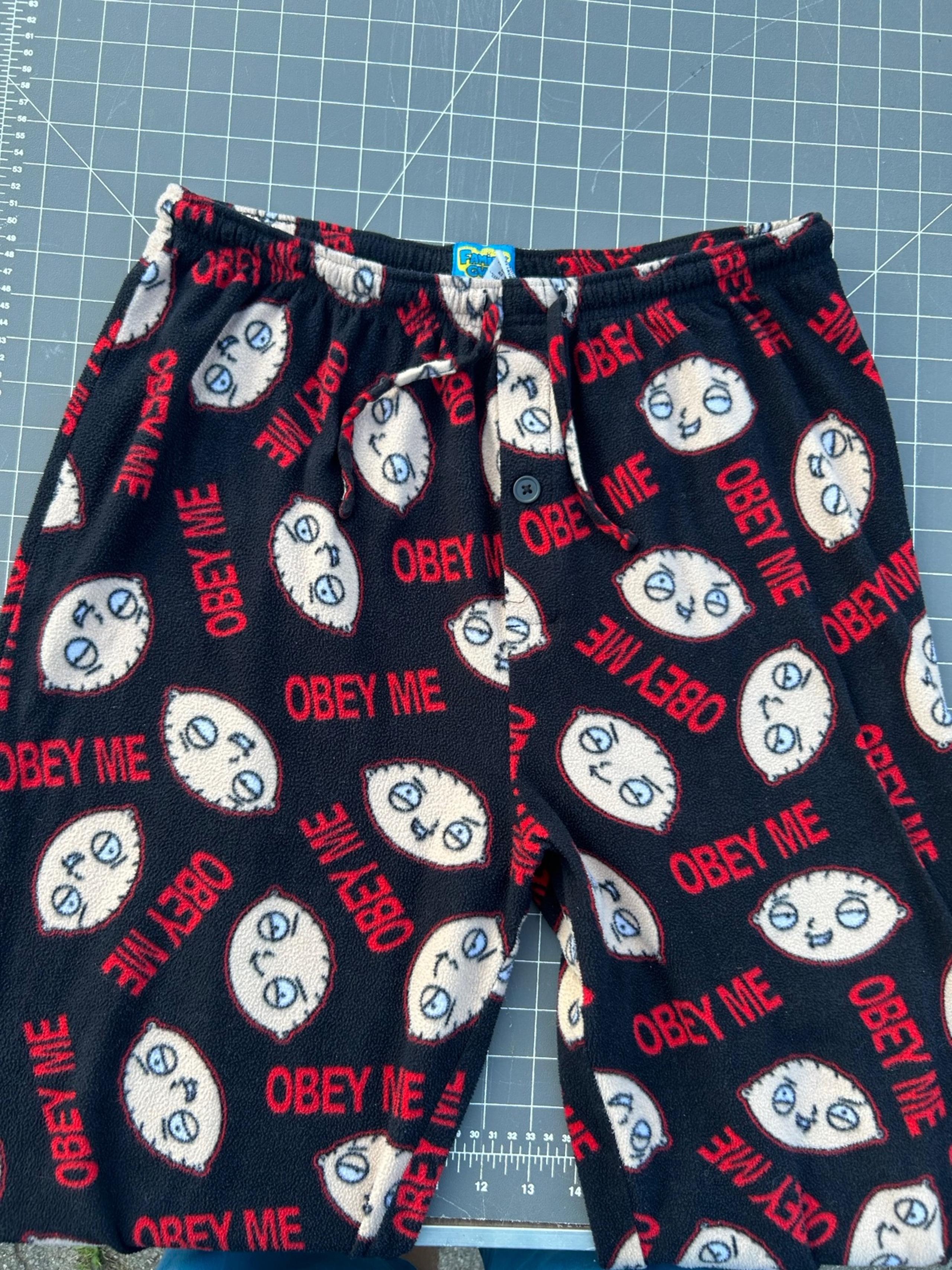 Family Guy Vintage Pajama Pants Obey Me Size XL