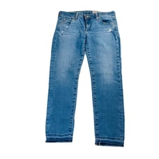 AG Adriano Goldschmied Womens 28 The Stilt Cigarette Crop Raw Hem Jeans