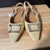 Kenzie Poppi Tan Pointed Toe Sling Back Flats Size 7.5