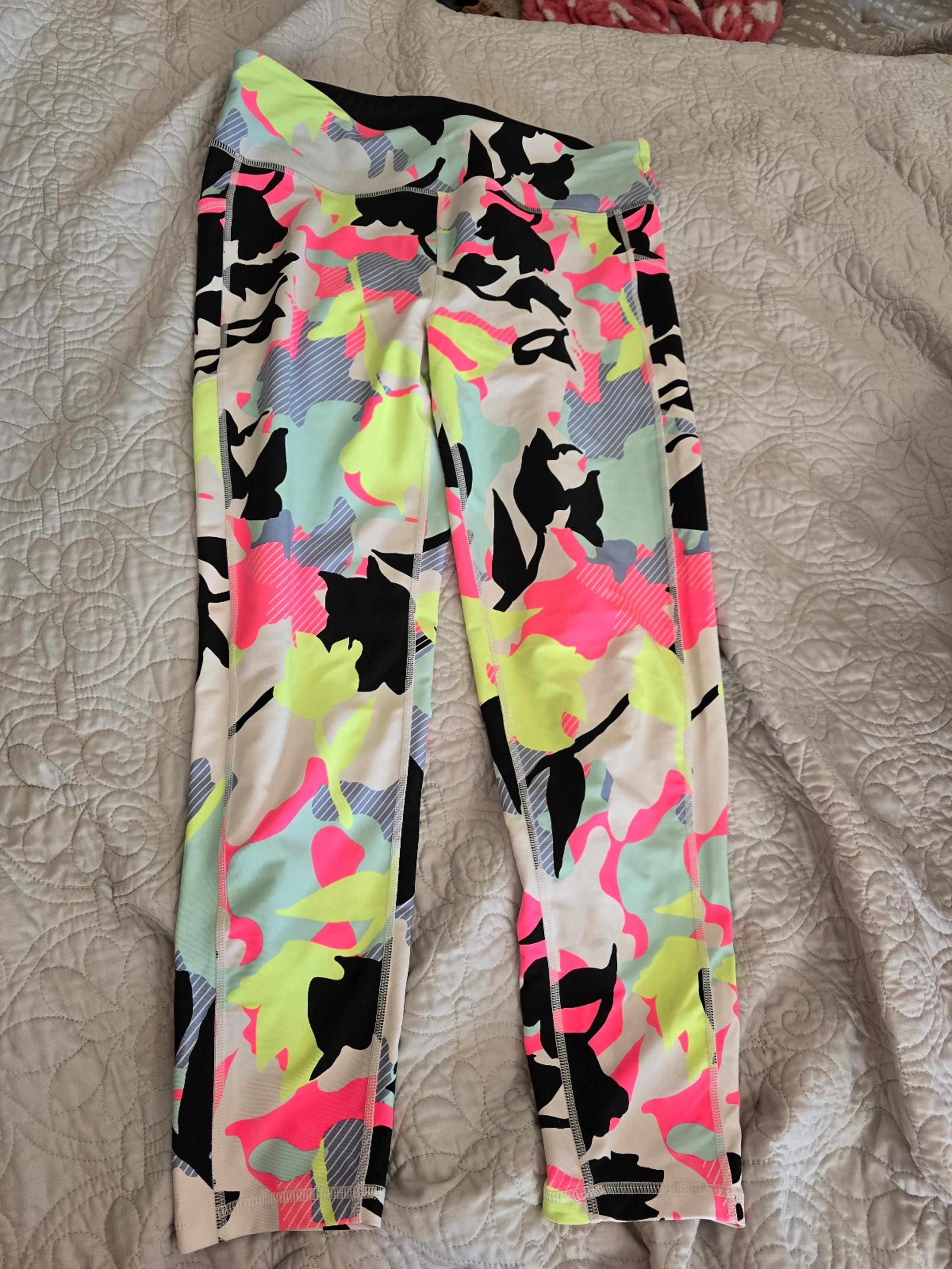 Dkny Sport Women Camo Floral Print High Waist 7/8 Active Training Leggings XL