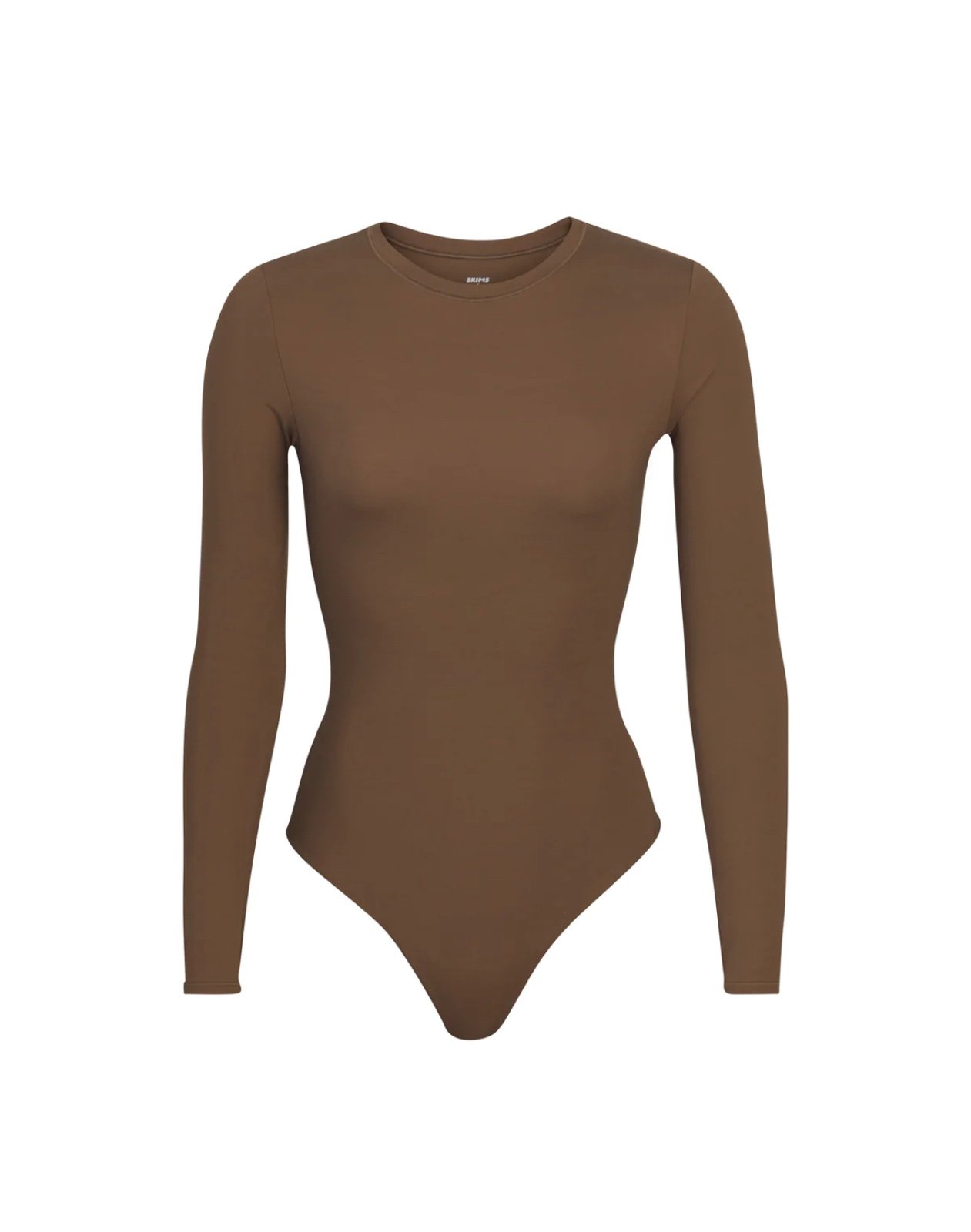 SKIMS CREWNECK FIT EVERYBODY LONG SLEEVE THONG BODYSUIT
