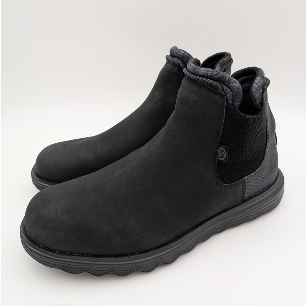Hey Dude Branson Classic Boot 42065-060 Men's Round Toe Black Size US12 EU45