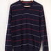 Banana Republic Sweater Mens Medium Knit Silk Linen Pullover Stripes V Neck