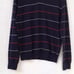 Banana Republic Sweater Mens Medium Knit Silk Linen Pullover Stripes V Neck