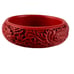 Chinese Dragon Phoenix Red Faux Cinnabar Bangle Bracelet