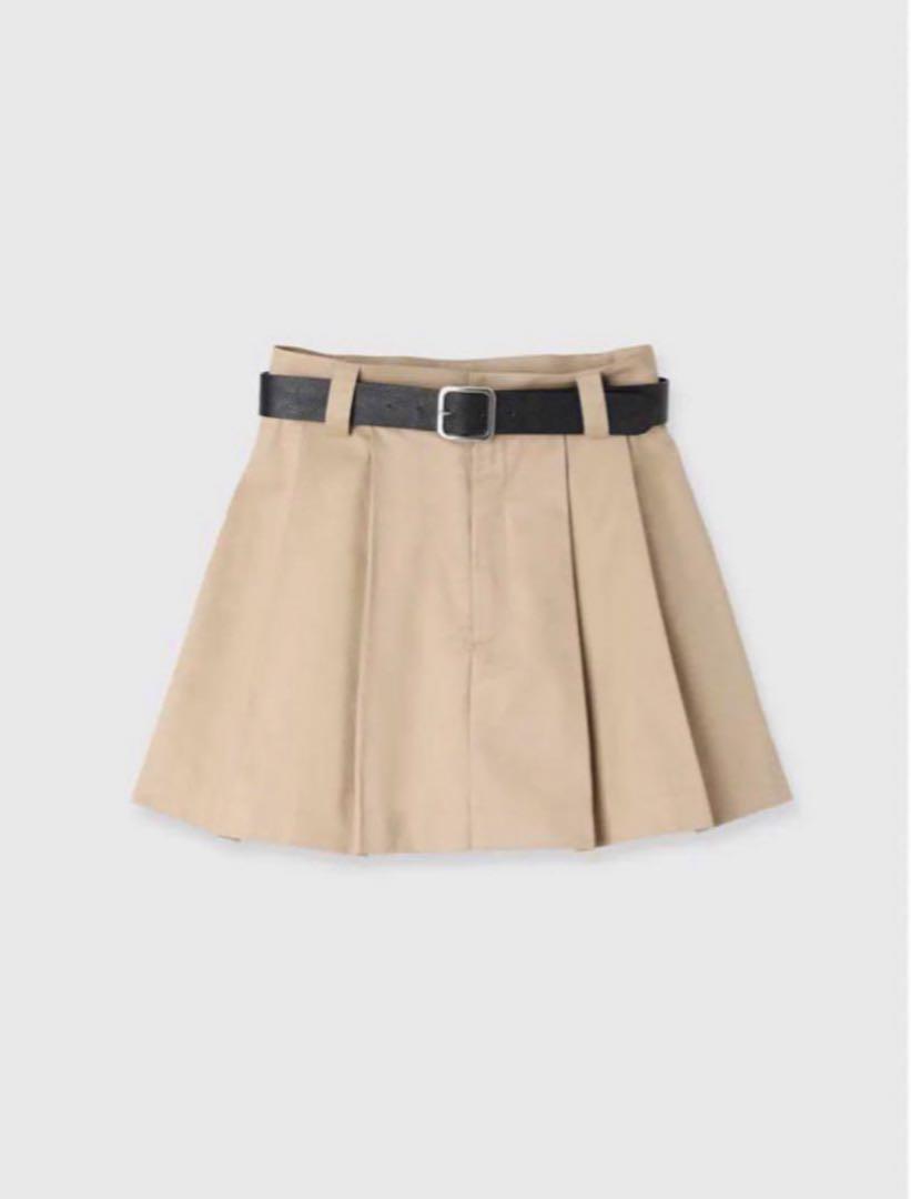 eimy istoire Pleated Mini Skirt Beige M
