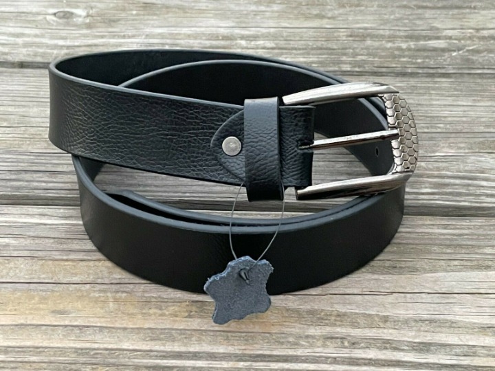 Leather Waistband handmade Men Genuine Leather Black Belt Size 34-35 inches