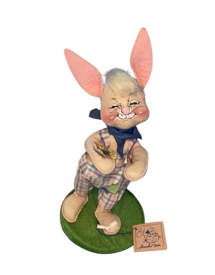 Vintage 90’s Annalee Bunny with butterfly 10” New Old Stock