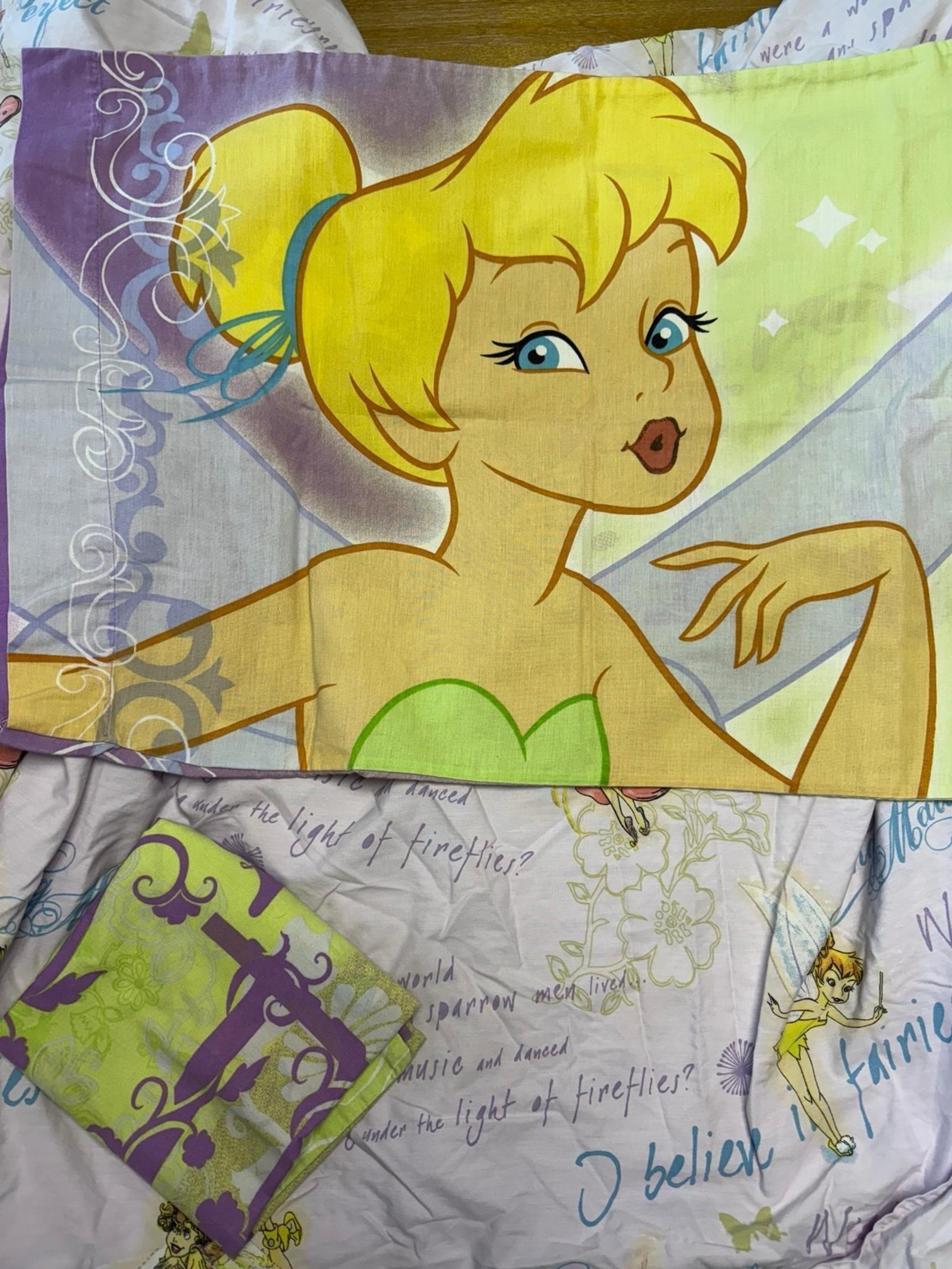 Vtg Disney Fairies Twin Bedding 2003 Tinkerbell