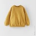 NEW ZARA Sz 12-18m Yellow Quilted Sweatshirt