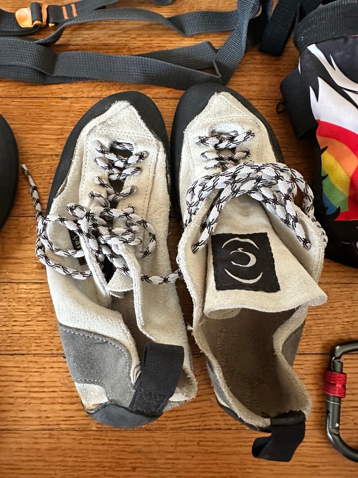 rock climbing shoes