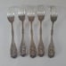 Antique Oneida WR Keystone Carnation Dinner Forks Silverplate 1908 Set Of 5