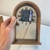 Howard Miller Vintage MCM Wood Arch Mantle Desk Table Clock Working