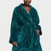 NEW M/L VS Short Cozy Robe in Deepest Green