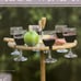 Bamboo Wine Cheese Picnic Outdoor Garden Party Table Standing