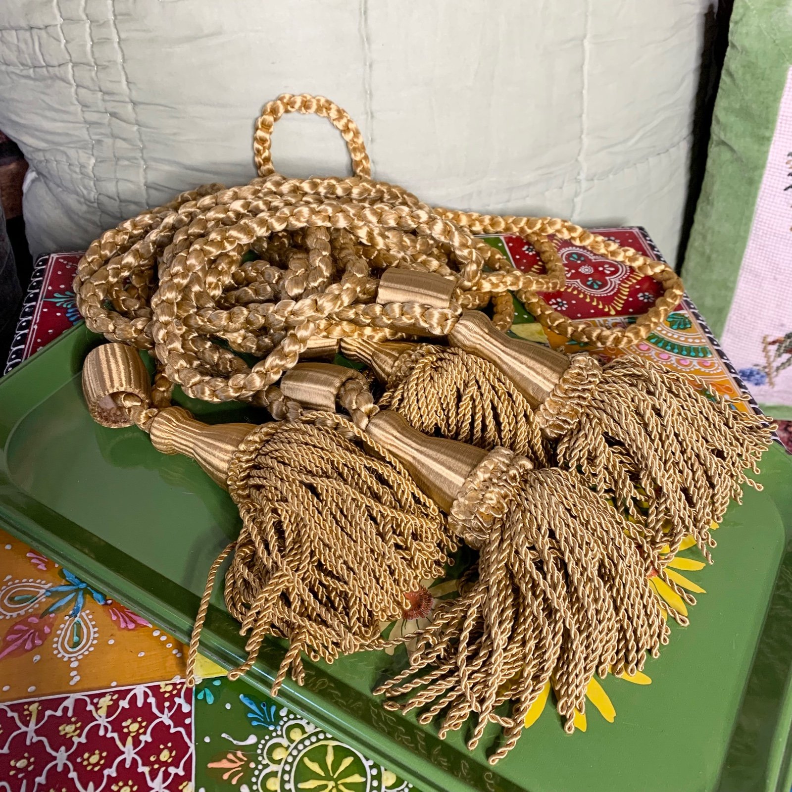 Hollywood Regency Tassled Tiebacks