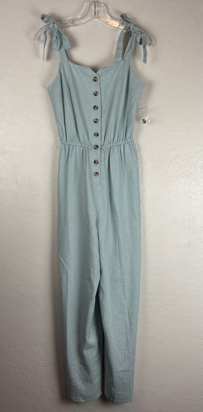 NEW ModCloth Every Waking Momentum Jumpsuit Sleeveless Light Blue S 1322/23