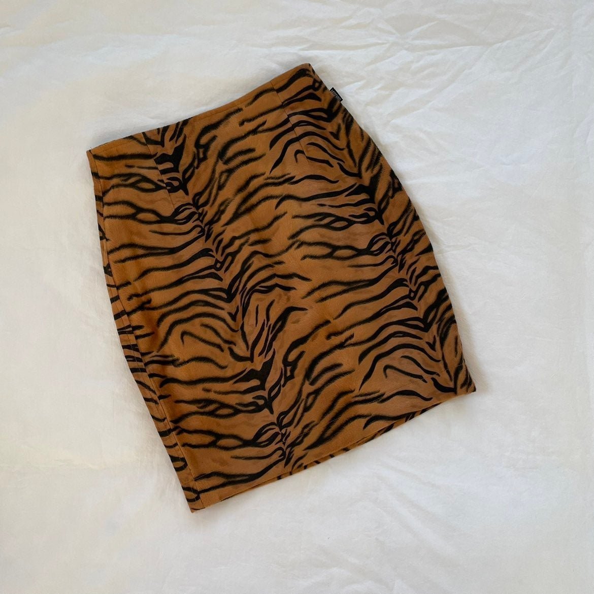 vintage moschino tiger mini skirt