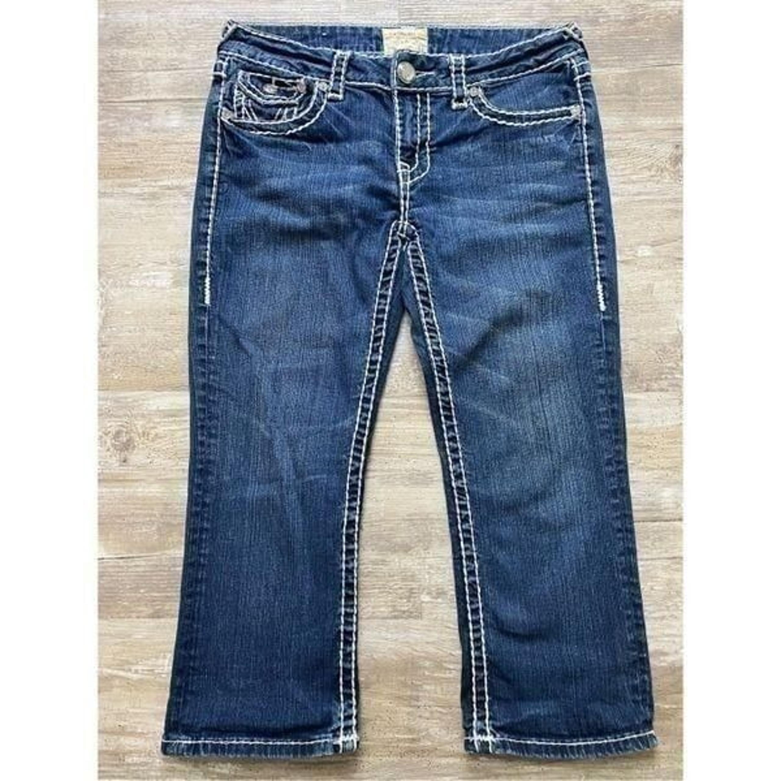 L.A. IDOL Capri Jeans Cropped Flap Pocket Jrs. Sz 9
