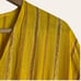 Saylor Adrianne Yellow Metallic Stripe Smocked V-Neck Mini Dress Size M