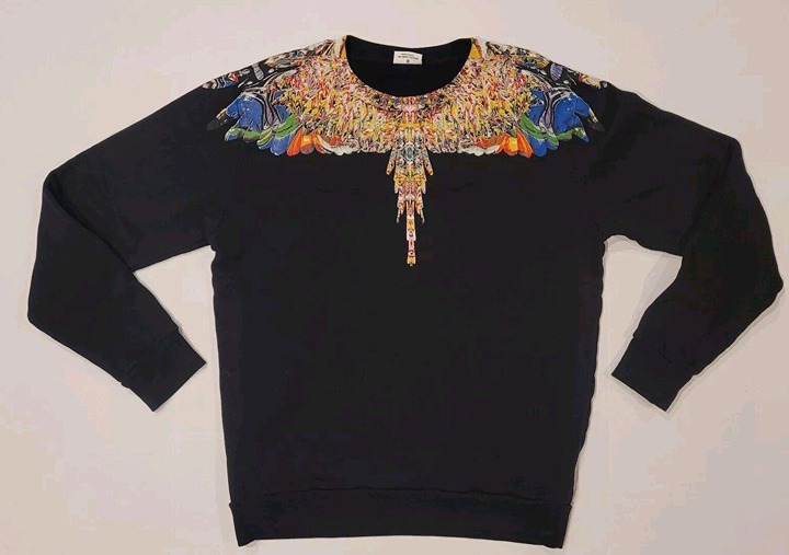 Rare Marcelo Burlon Mens Icon Wings Crewneck Sweatshirt Size Medium