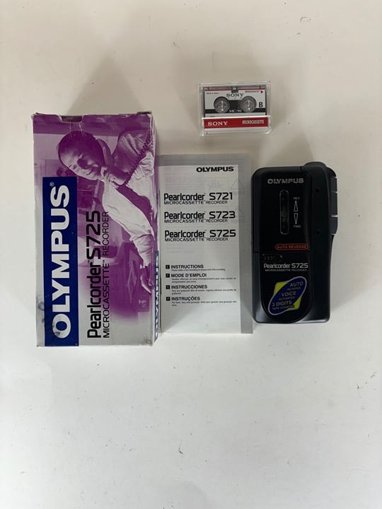 Vintage Olympus Pearlcorder S725 Microcassette Recorder