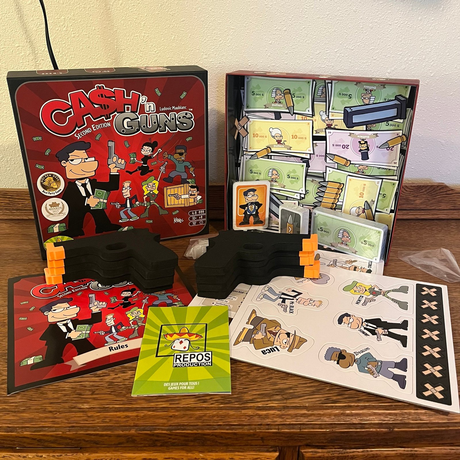 Cash N Guns 2nd Edition Board Game By Repos Production Brand New Open Box