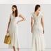 Ralph Lauren Black Label Floral Embroidered Ruffle Sleeve Drop Waist Maxi Dress