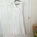 Ralph Lauren Black Label Floral Embroidered Ruffle Sleeve Drop Waist Maxi Dress