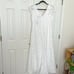 Ralph Lauren Black Label Floral Embroidered Ruffle Sleeve Drop Waist Maxi Dress