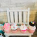 Set of 4 Easter Spring Faux Whip Pink Espresso Mug Bundle