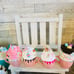Set of 4 Easter Spring Faux Whip Pink Espresso Mug Bundle