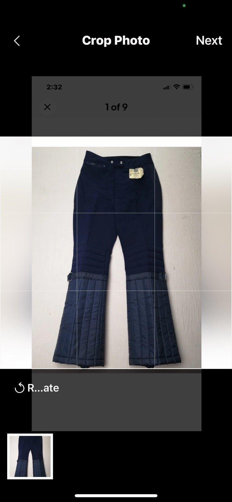 NWT Brand new SOLD ! tags 1970 s vintage blue coolest Ski pants Small