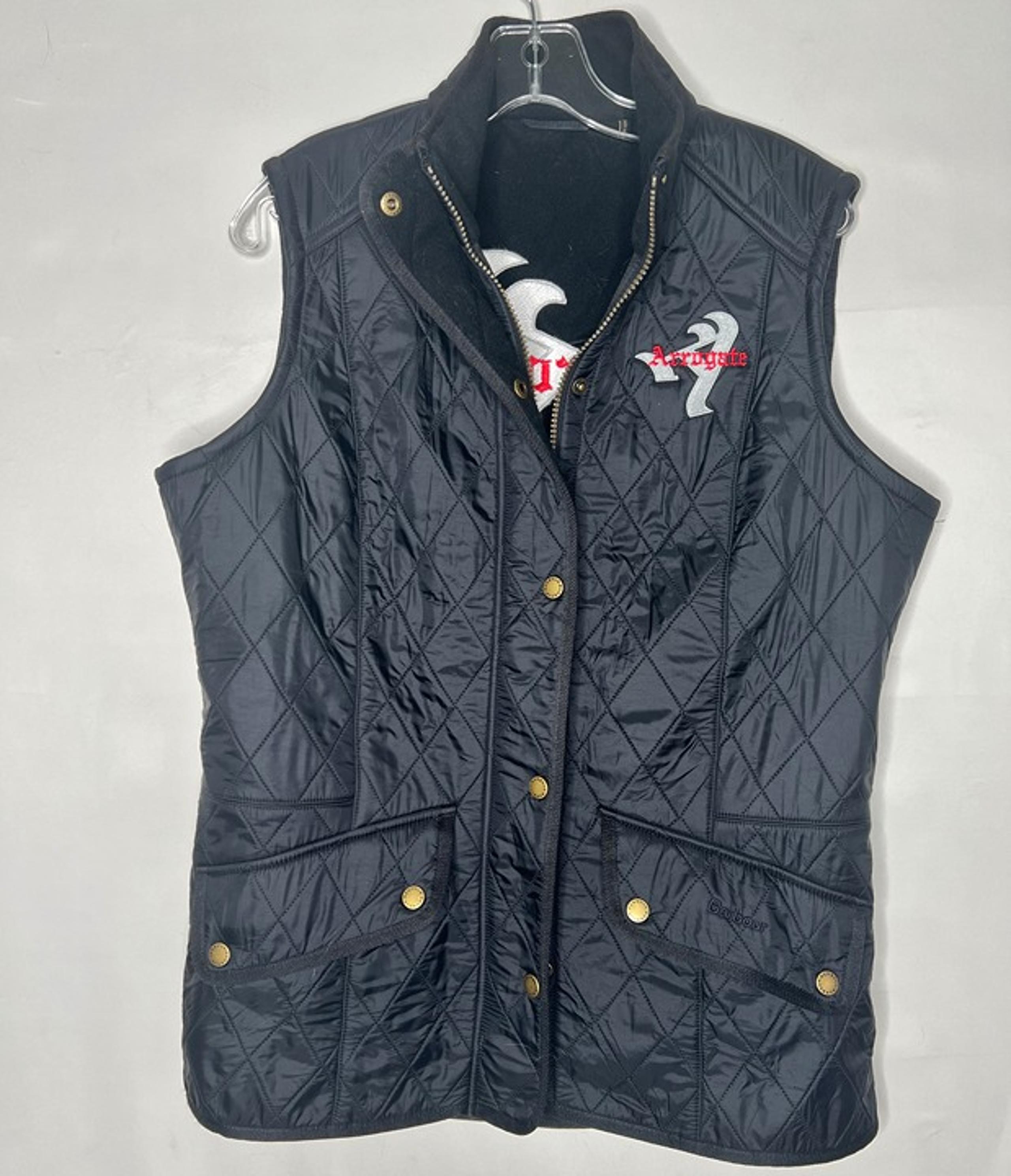 Barbour Women’s Vest 12 Black Barbour Calvary Gilet Quilted Arrogate Logo Equine