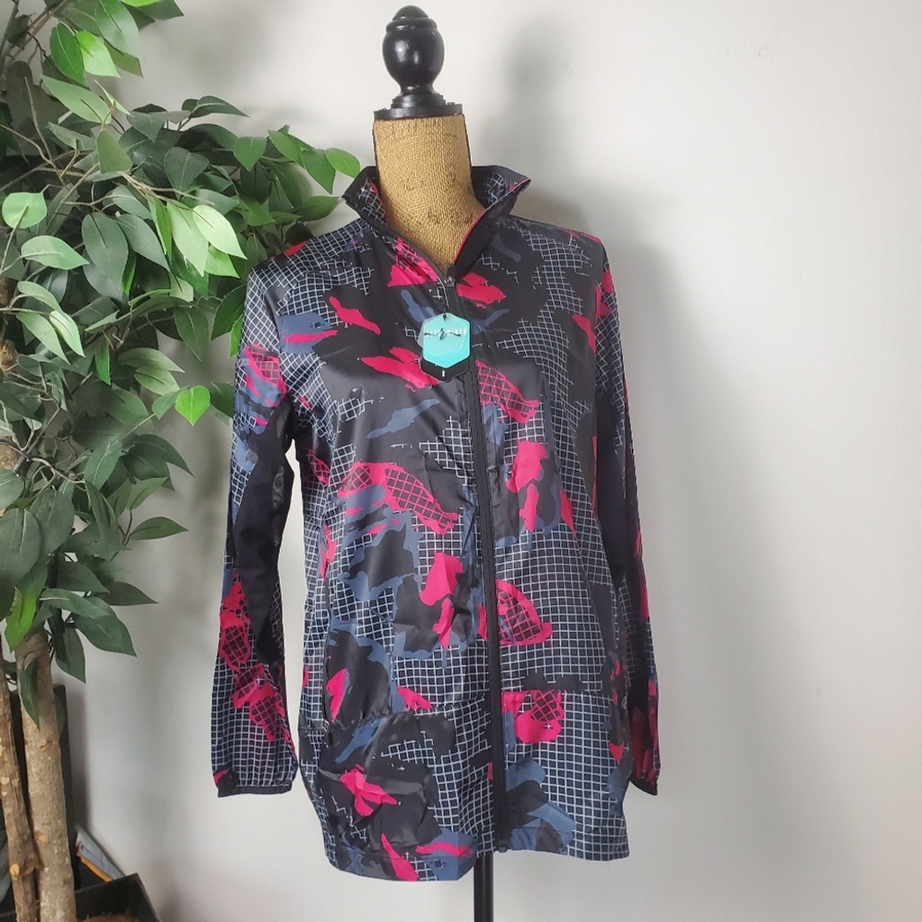 NEW Lularoe RISE Colorful Patterned Jacket Mesh Back Womens Size Small*