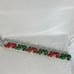 Disney Parks Mickey Ears Glass Ornaments Set of 12 Red Green