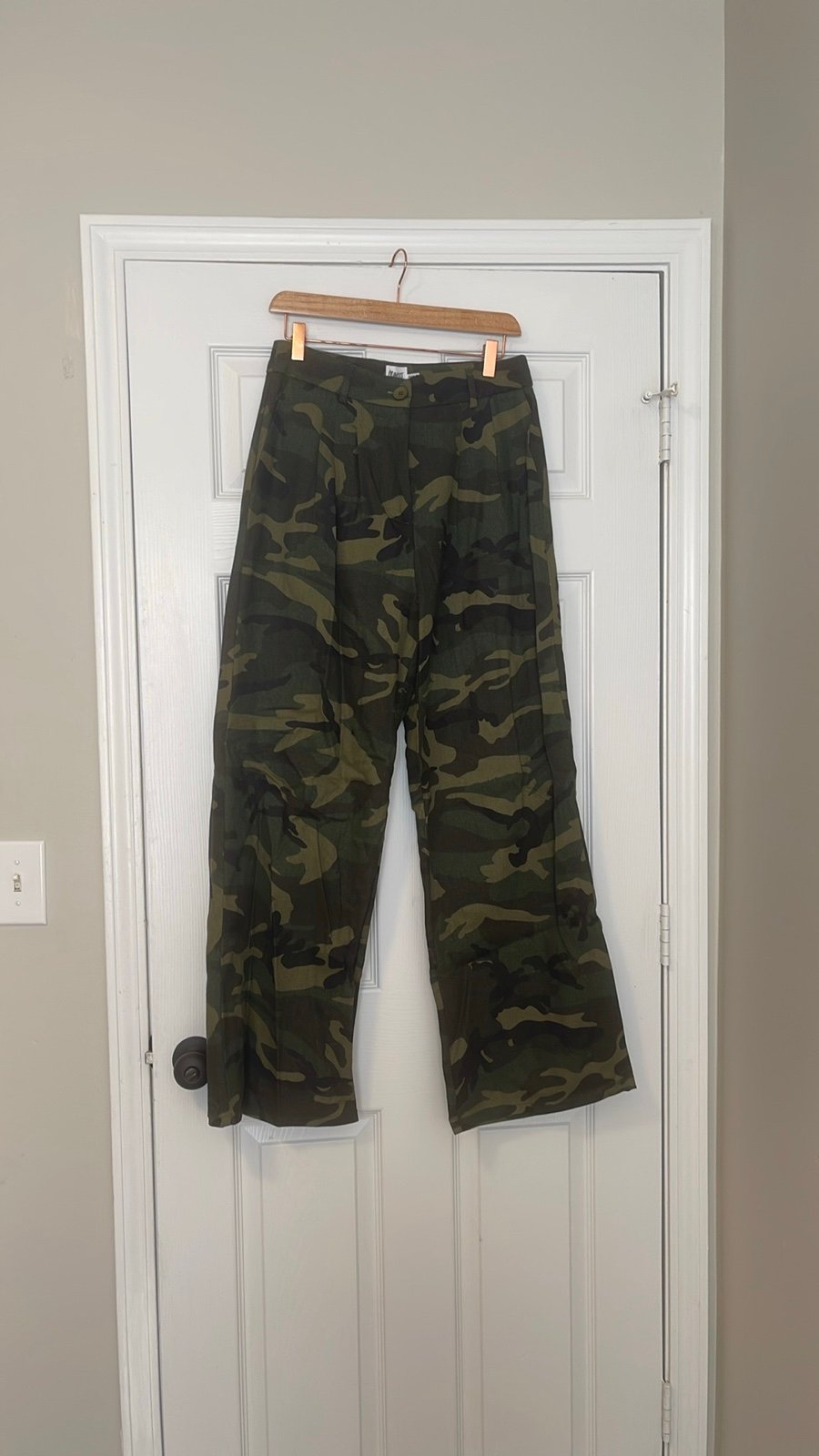 NWT Princess Polly high waisted baggy wide leg camo pants