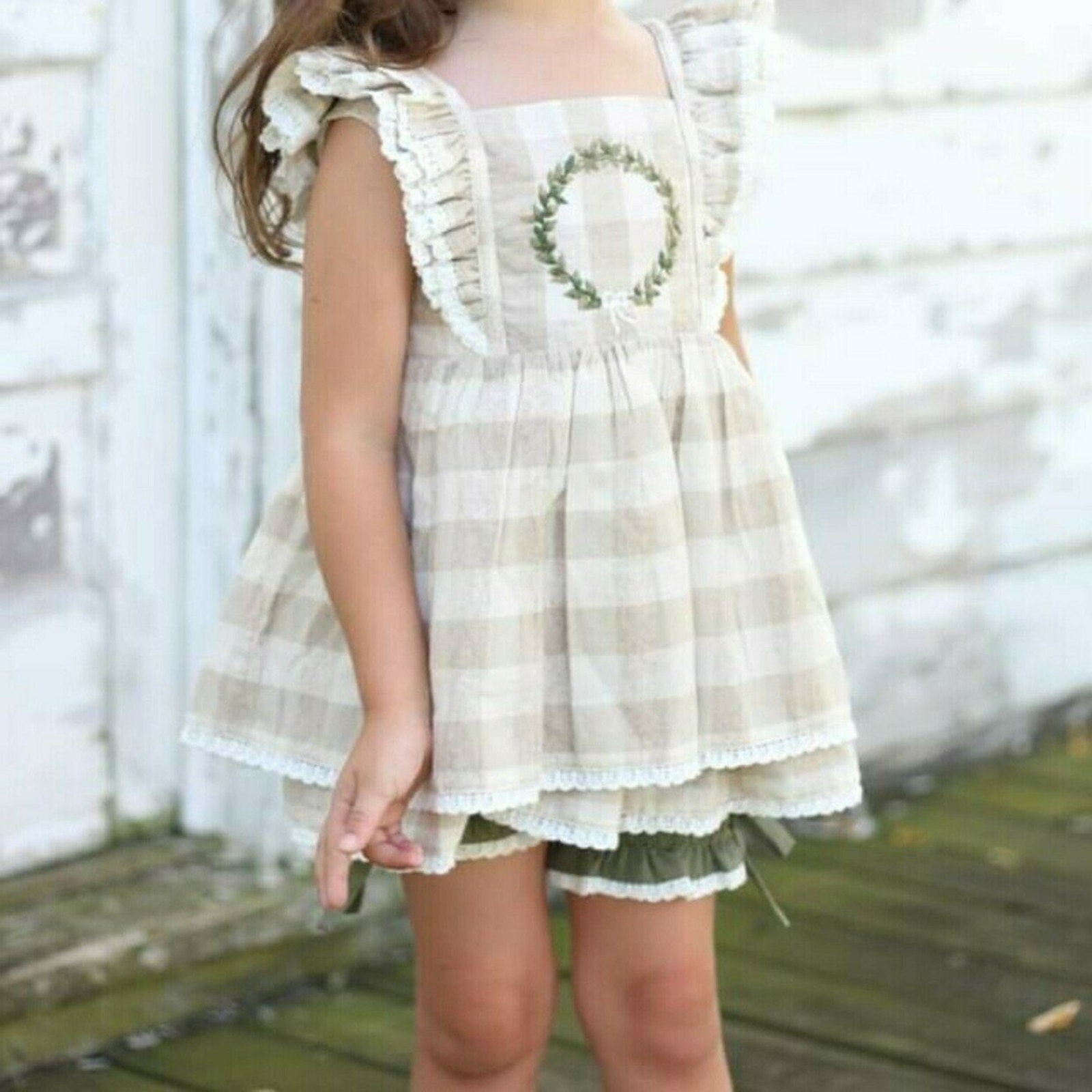 Roots Thread Co. Plaid Wreath Dress