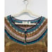 Carducci Cardigan Sweater Womens Large Boho Button Up Fringe Crochet Sequin