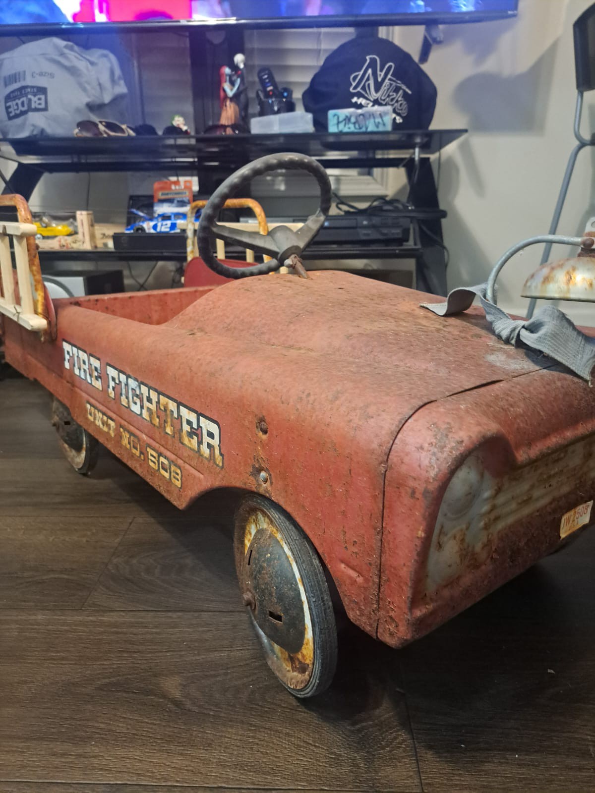 Pedal Car Fire Truck AMF No.309 Rumble Seat Vintage Antique