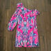 Lilly Pulitzer Amante Shift Dress Silk Jersey Free Spirit One Shoulder M