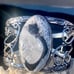 Rare Exotic Dendritic Opal vintage statement cuff