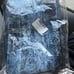 Abstract Bath Towels Set Vintage Navy Blue Grey Modern Art Painting 3 Piece