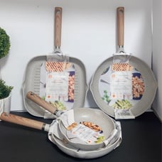 masterclass premium speckled beige cookware