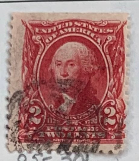 Vintage George Washington 2cent postage stamp (Used)