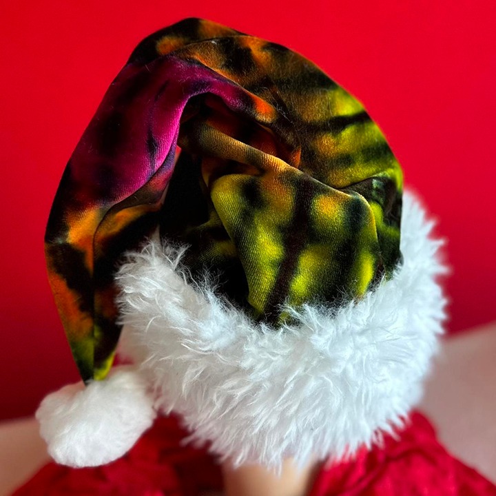 Handcrafted Tie-Dye Santa Hat