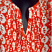 Anthropologie Vanessa Virginia Blouse Size 10 Orange White