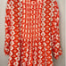 Anthropologie Vanessa Virginia Blouse Size 10 Orange White