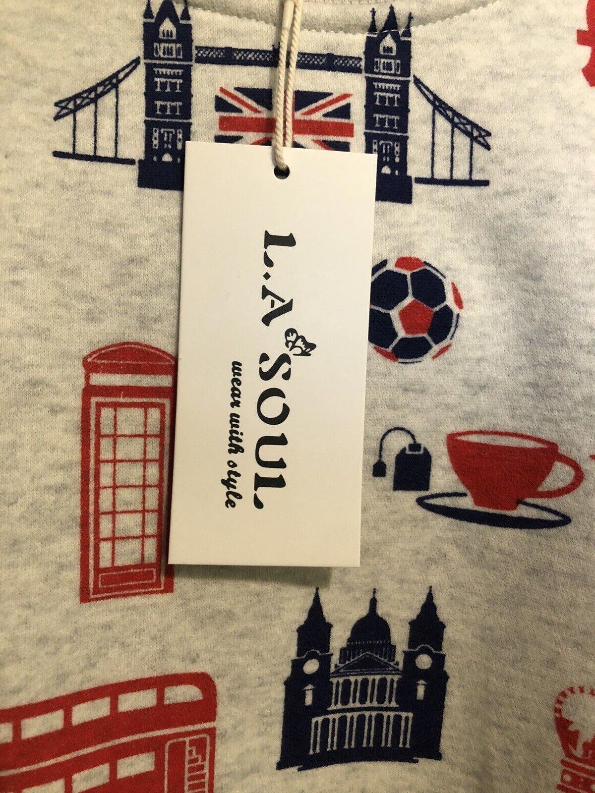 New L. A. Soul Wear With Style (Medium) Sweatshirt British London Eye Big Ben!!
