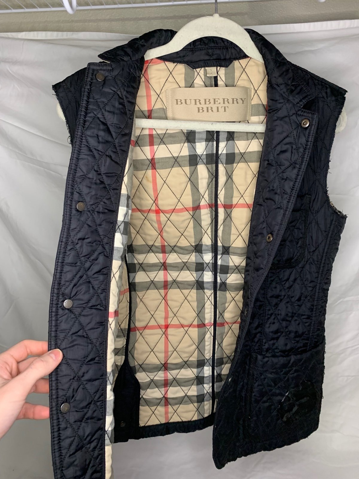 burberry vest grey